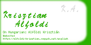 krisztian alfoldi business card