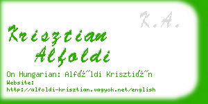 krisztian alfoldi business card